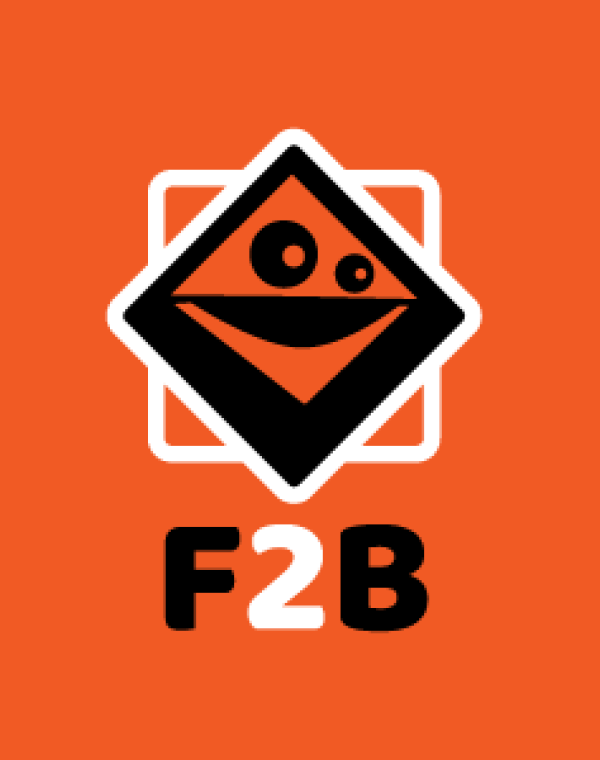 Logo F2B Fabrik2blocs carré